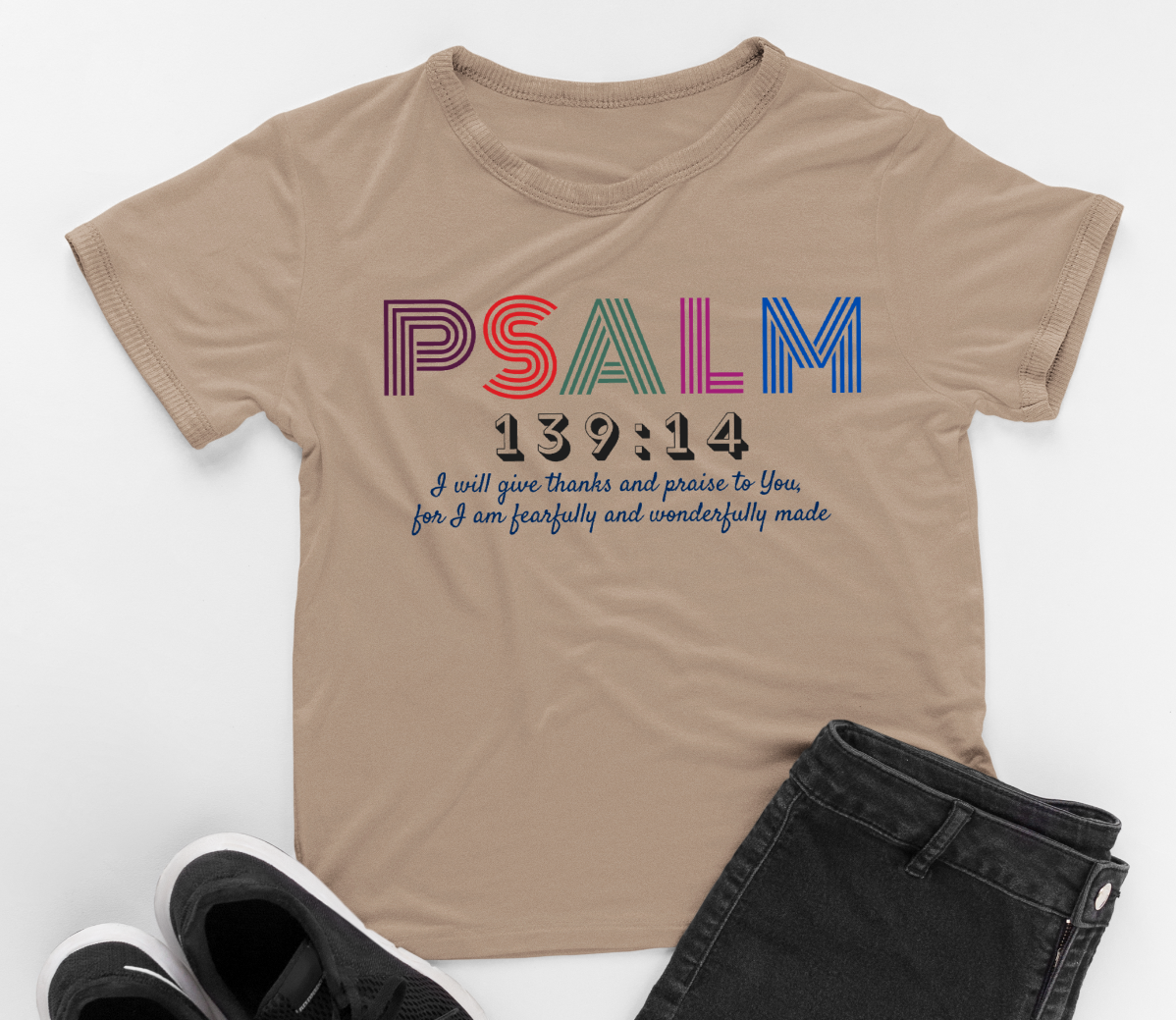 Psalm 139:14 High-Waisted Tee