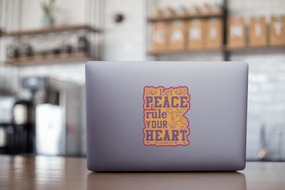 Let Peace Rule Your Heart Sticker in Pumpkin