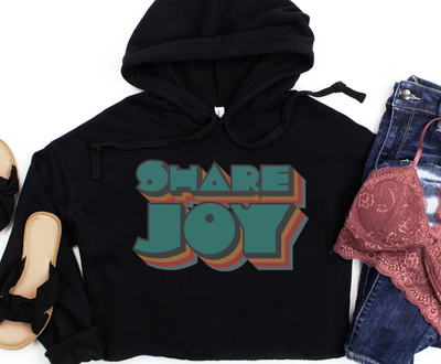 Share Joy Crop Hoodie