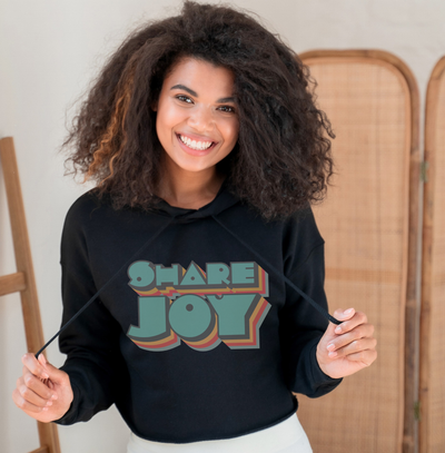 Share Joy Crop Hoodie