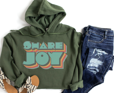 Share Joy Crop Hoodie