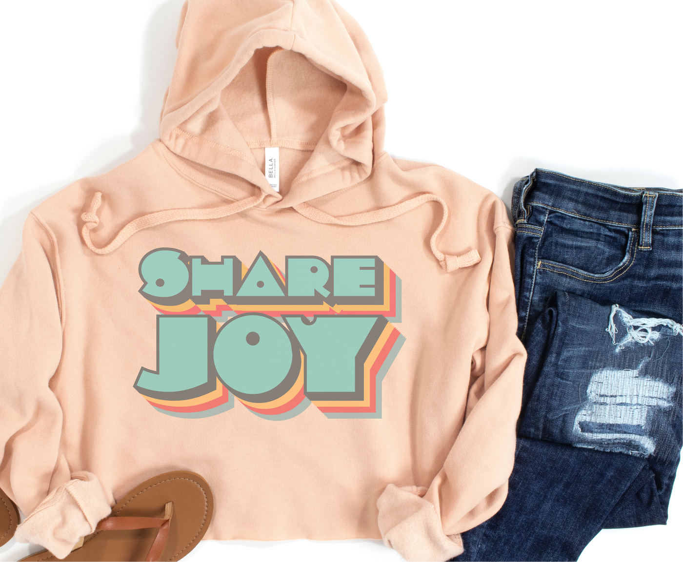 Share Joy Crop Hoodie