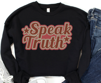 Speak Truth Crop Sweatshirt