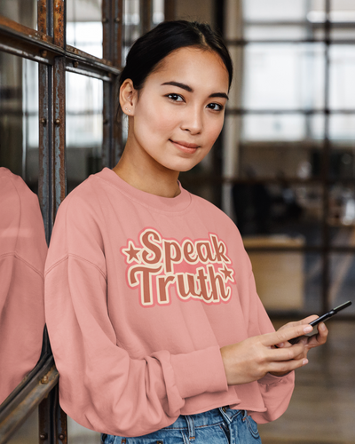 Speak Truth Crop Sweatshirt