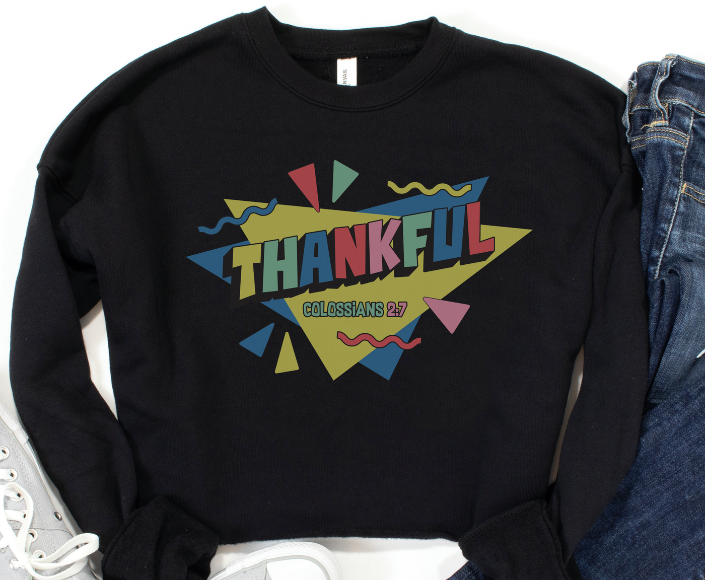 Thankful Crop Sweatshirt