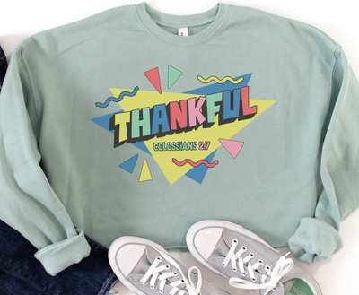 Thankful Crop Sweatshirt